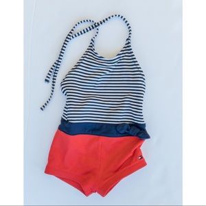 Tommy Hilfiger size 3-6 months Blue & Orange Swimsuit